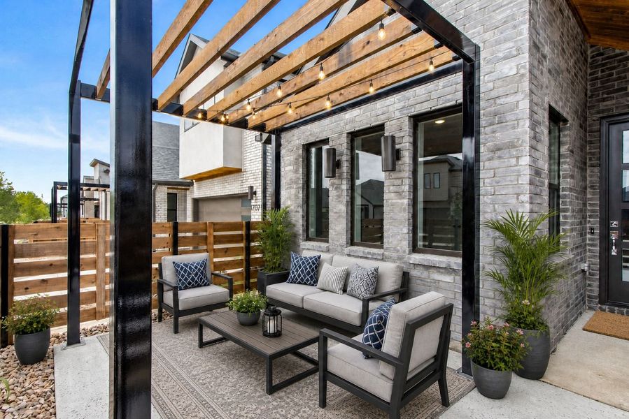 Exterior details and patio area of a home in Willow Grove Single-Family Homes, Melissa (Image 27). Exterior details and patio area of a home in Willow Grove Single-Family Homes, Melissa (Image 27).
