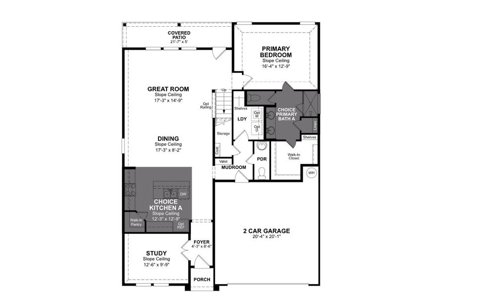 2D floor plan layout for the Berkshire by Beazer Homes in Legacy Hills, Rio Medina, TX (Image 3).