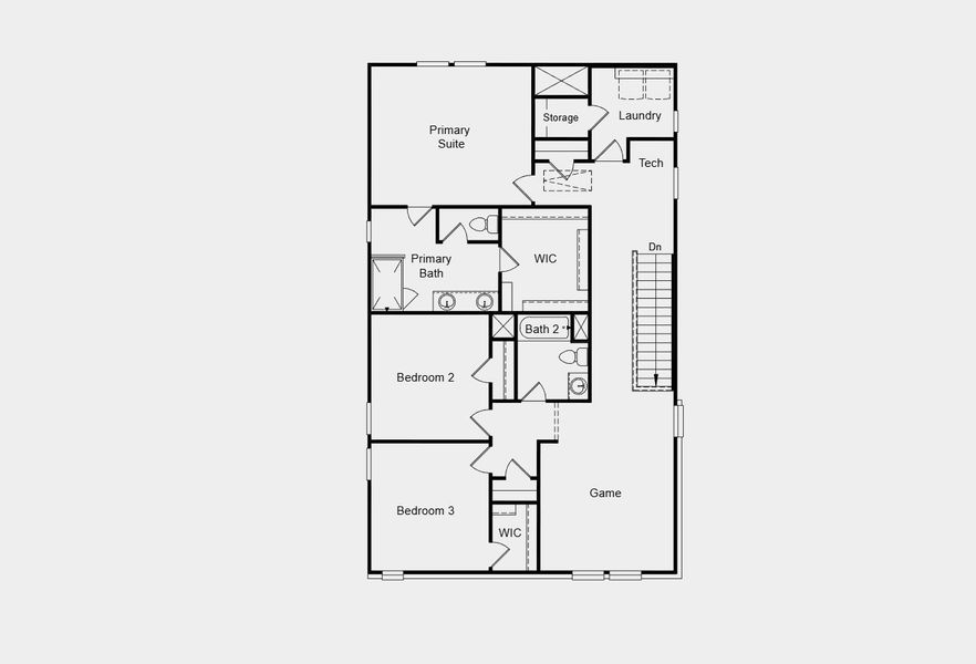 2D floor plan layout for the Osprey by Taylor Morrison in Sunfield, Mustang Ridge, TX (Image 5). 2D floor plan layout for the Osprey by Taylor Morrison in Sunfield, Mustang Ridge, TX (Image 5).
