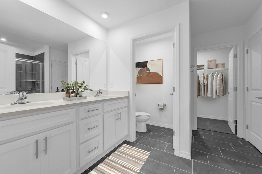 Primary Bathroom with Walk-In Closet Primary Bathroom with Walk-In Closet