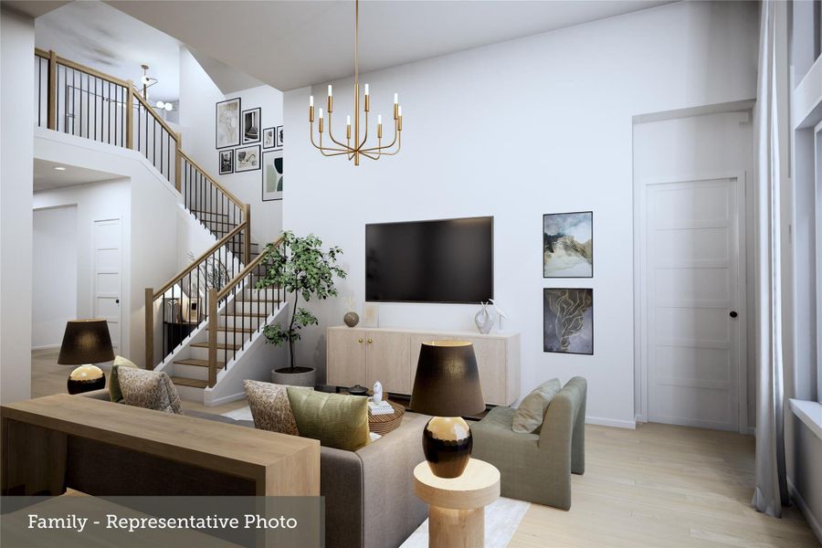Furnished interior view inside a new home in ARTAVIA - Enclave Collection, Conroe (Image 3). Furnished interior view inside a new home in ARTAVIA - Enclave Collection, Conroe (Image 3).
