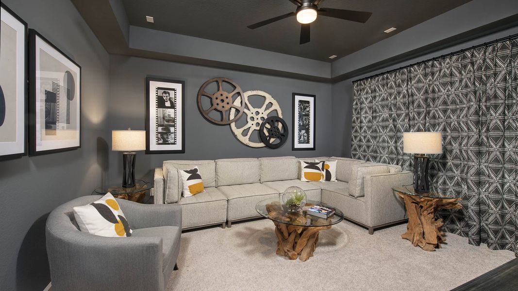 Furnished interior view inside a new home in Bridgeland, Cypress (Image 12).