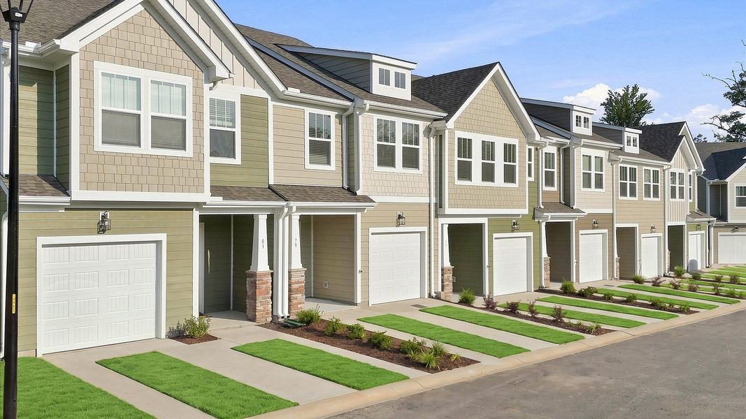 Exclusive DRB Homes exterior with balanced proportions and vibrant curb appeal