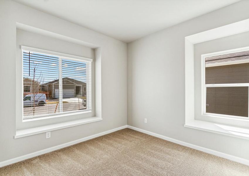 The secondary bedrooms have carpet.