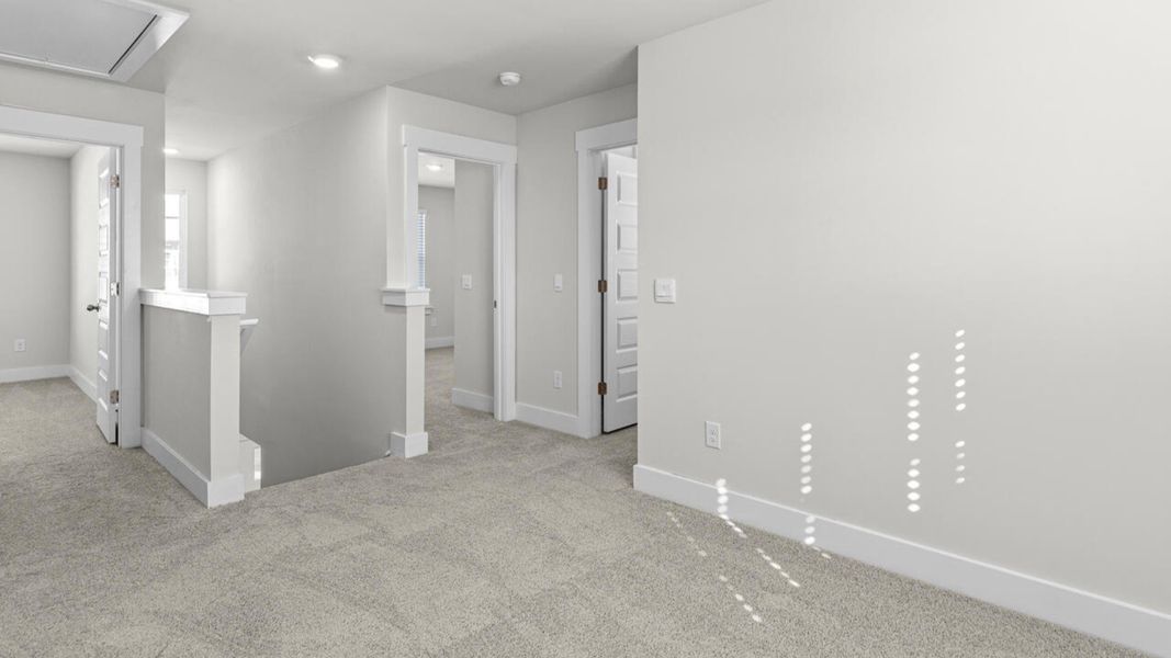 Spacious, unfurnished interior of a new home in Townes at Seabrooke, Leland (Image 27).