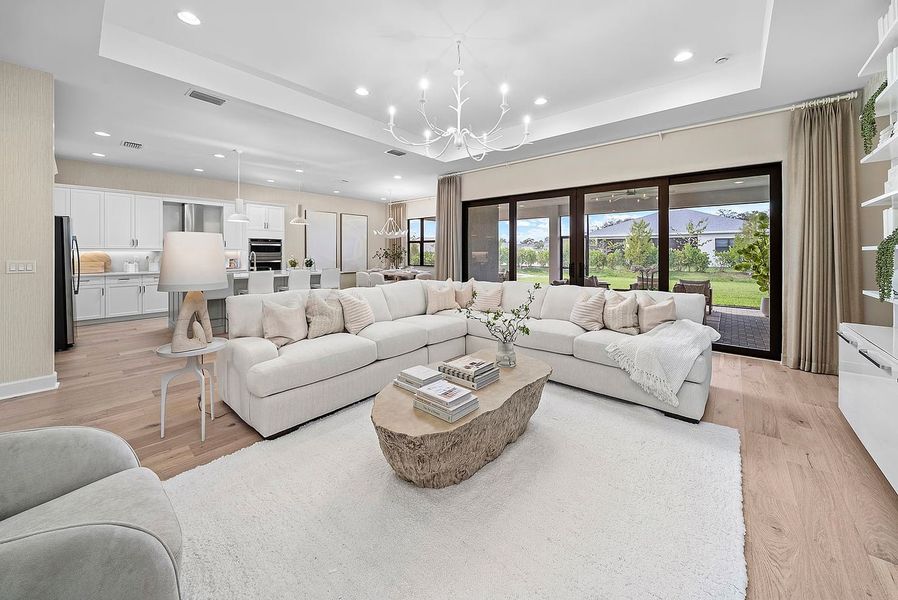 Representative furnished interior of a home built from the Nassau by GL Homes in Valencia Harbor (55+), Fort Myers (Image 4). Representative furnished interior of a home built from the Nassau by GL Homes in Valencia Harbor (55+), Fort Myers (Image 4).