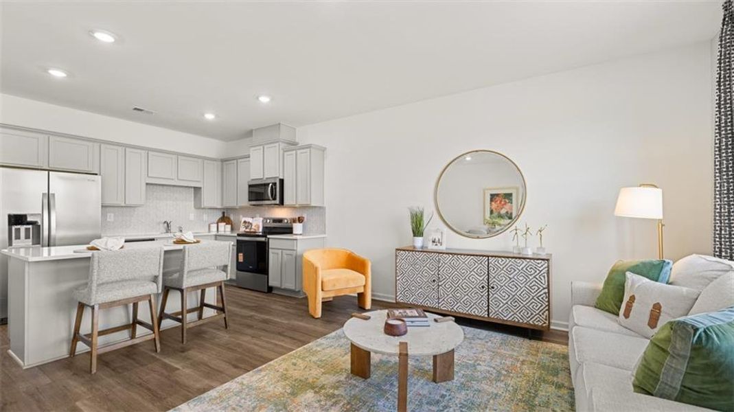 Furnished interior view inside a new home in The Gables at Agricultural Village, Perry (Image 31). Furnished interior view inside a new home in The Gables at Agricultural Village, Perry (Image 31).