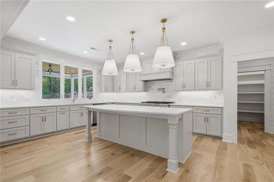 Furnished interior view inside a new home in , White (Image 6).