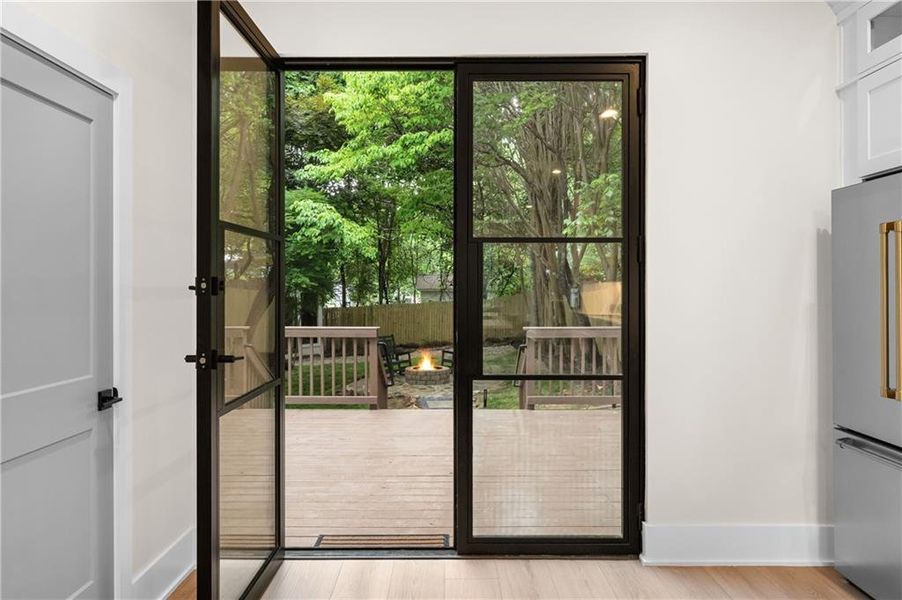 Exterior details and patio area of a home in , Atlanta (Image 36).