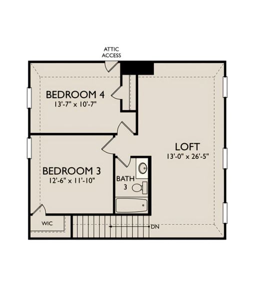 2D floor plan layout of this home in Emory Glen, Magnolia, TX (Image 5).