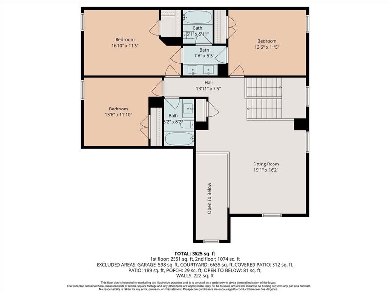 2D floor plan layout of this home in , Katy, TX (Image 7).