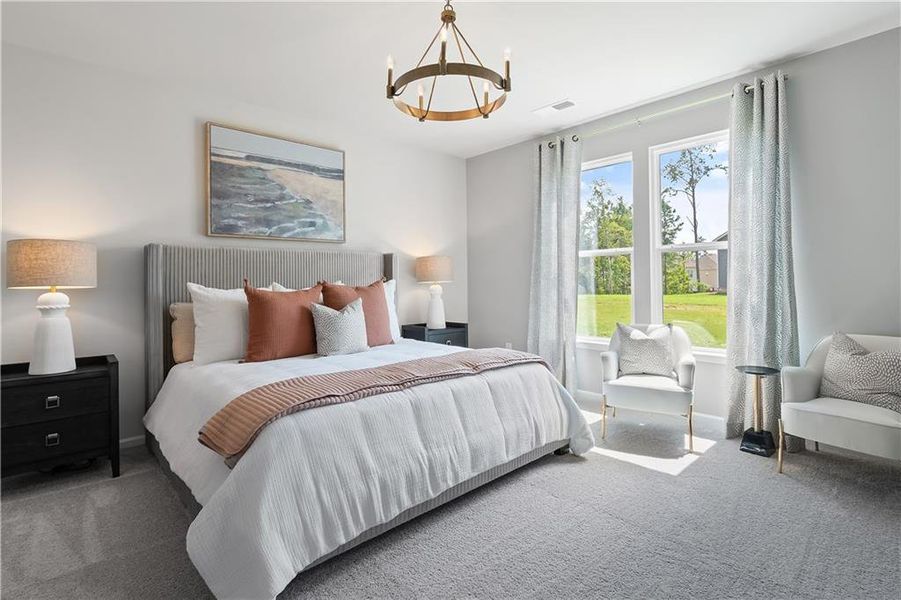 Furnished interior view inside a new home in Enclave at Evergreen, Fairburn (Image 20).