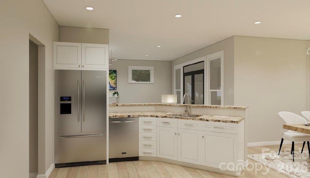 Furnished interior view inside a new home in , Lenoir (Image 14).