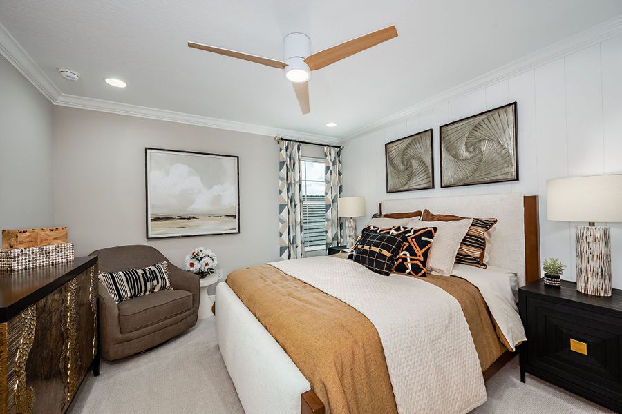 Representative furnished interior of a home built from the Pelican by Homes by WestBay in Crosswind Ranch, Parrish (Image 49).