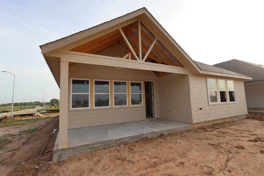 Backyard with covered patio - still under construction!
