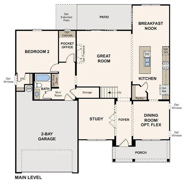 2D floor plan layout of this home in Oakhurst Manor, McDonough, GA (Image 2). 2D floor plan layout of this home in Oakhurst Manor, McDonough, GA (Image 2).