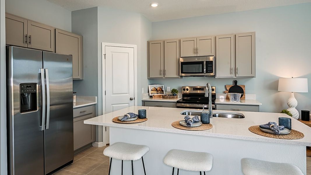 Representative furnished interior of a home built from the Jasmine by Taylor Morrison in Waterstone Townhomes, Groveland (Image 9). Representative furnished interior of a home built from the Jasmine by Taylor Morrison in Waterstone Townhomes, Groveland (Image 9).