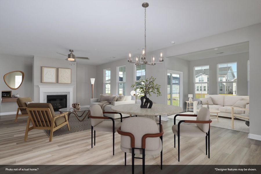 Furnished interior view inside a new home in Gates at Windermere, Blythewood (Image 6).