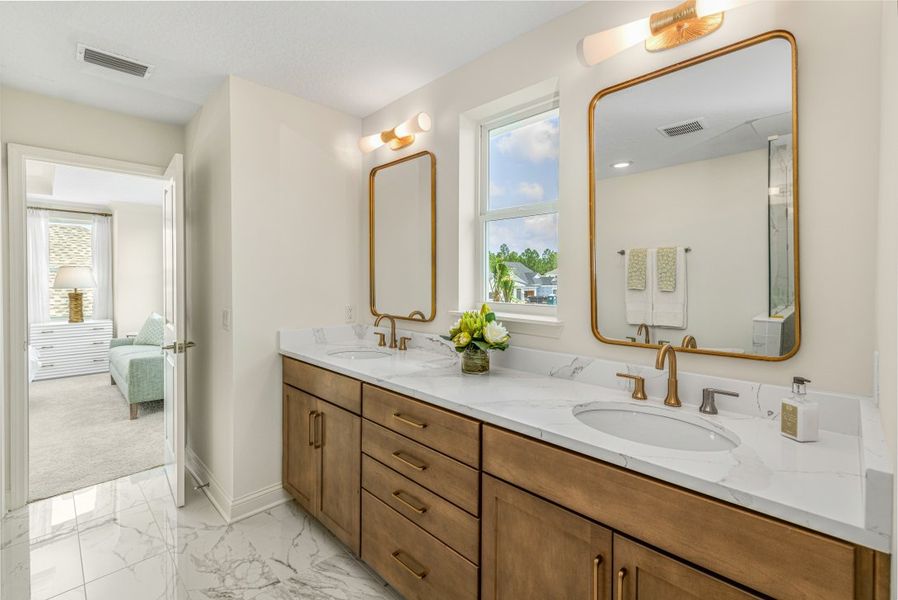 Representative furnished interior of a home built from the Miramar by Riverside Homes in Mariposa at EverRange, Jacksonville (Image 49).