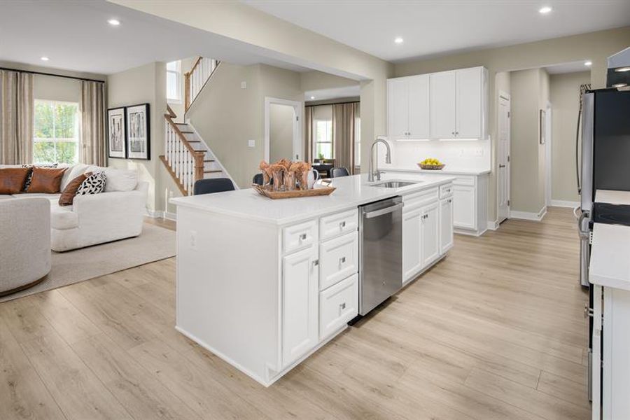 Representative furnished interior of a home built from the Powell by Ryan Homes in Eagles Crest, Jefferson (Image 6).