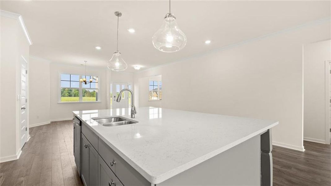 Furnished interior view inside a new home in Heritage Pointe, Senoia (Image 7). Furnished interior view inside a new home in Heritage Pointe, Senoia (Image 7).