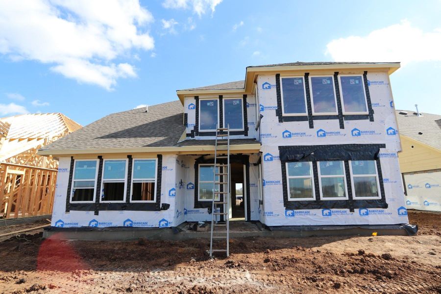 Backyard with covered patio - still under construction!