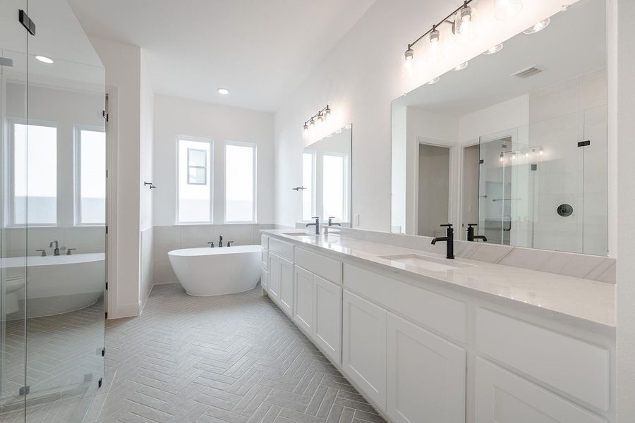 Furnished interior view inside a new home in Lariat - 80', Liberty Hill (Image 15).