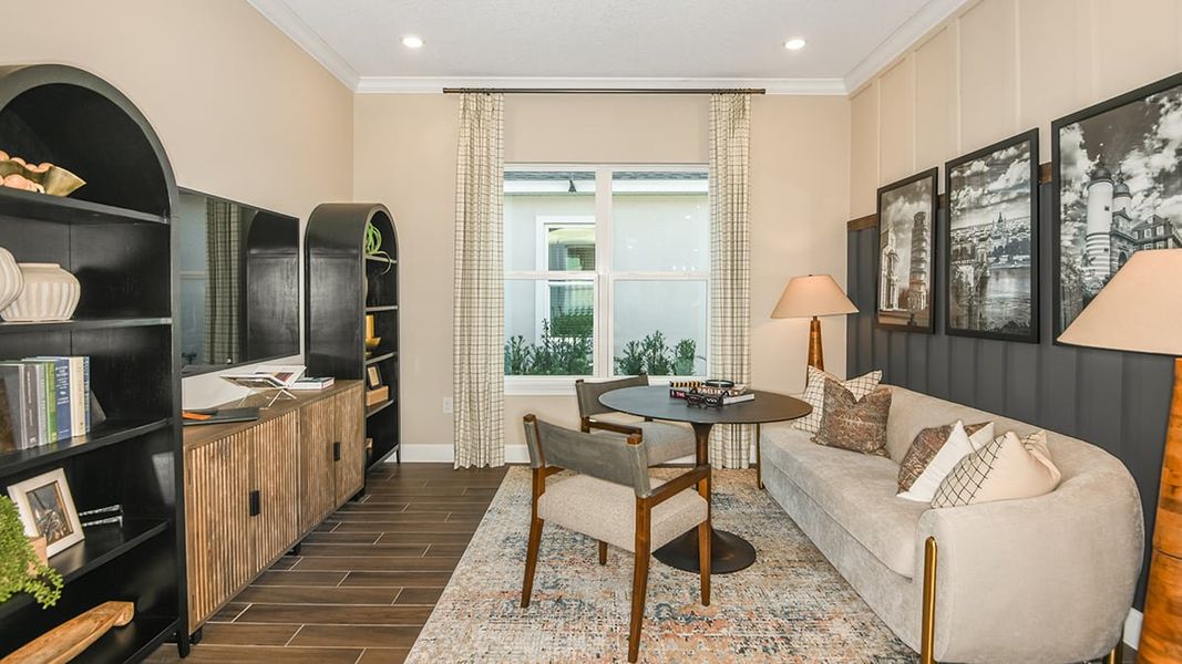 Representative furnished interior of a home built from the Lazio by Taylor Morrison in Esplanade at McKinnon Groves, Winter Garden (Image 16).