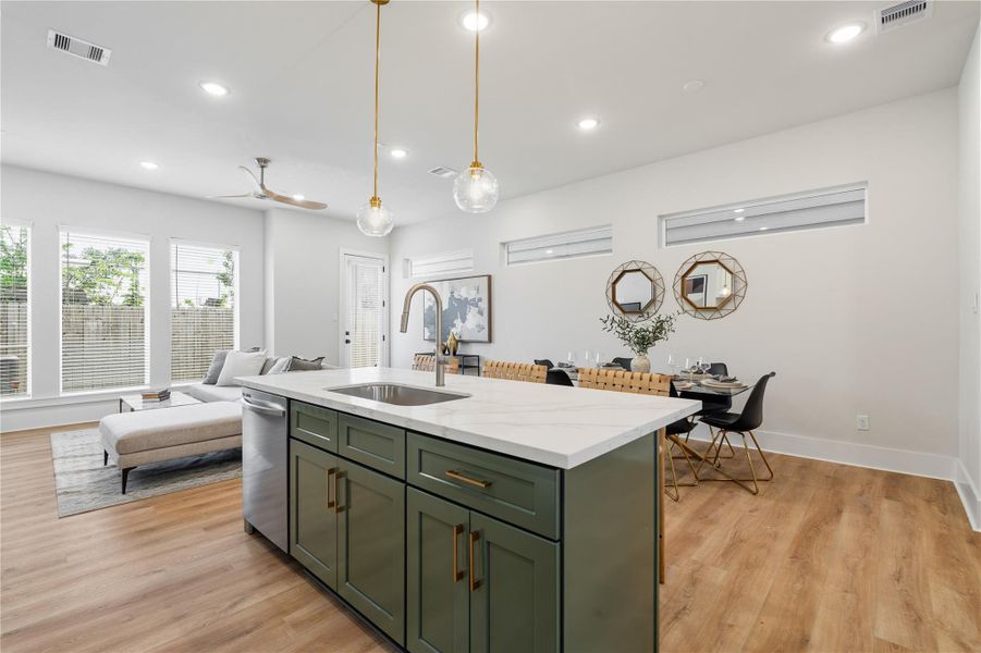 Designed for gathering, the kitchen naturally becomes the center of the home, where the island invites conversation and every detail supports effortless hosting. Designed for gathering, the kitchen naturally becomes the center of the home, where the island invites conversation and every detail supports effortless hosting.