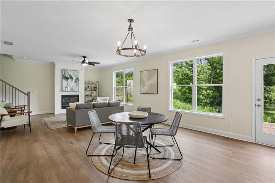 Furnished interior view inside a new home in , Flowery Branch (Image 16).
