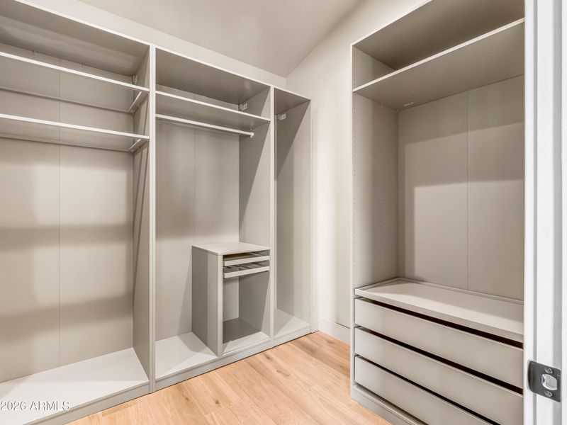 Primary closet Primary closet