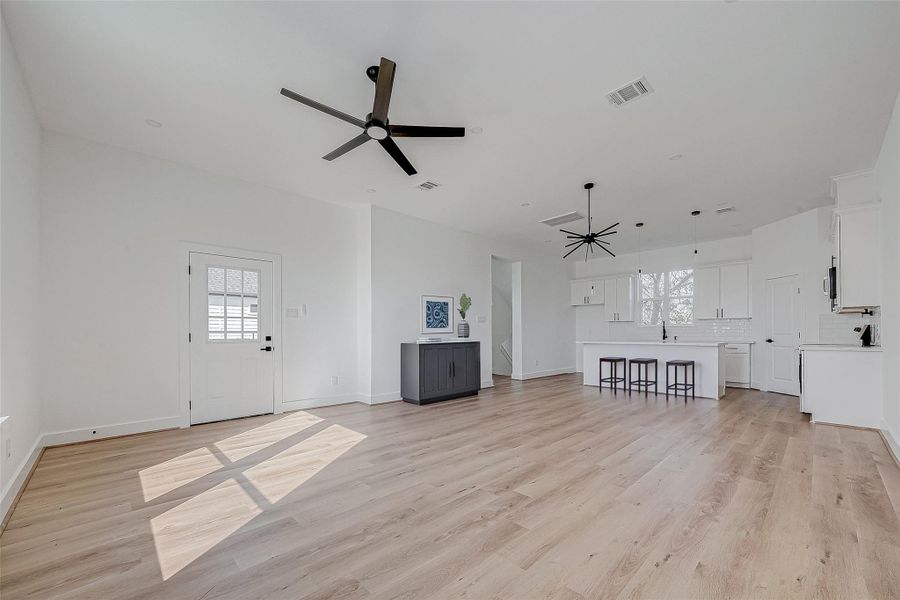 Virtually Staged Living Room - 2nd Floor
