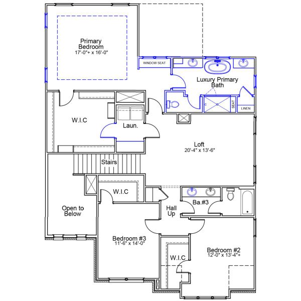 2D floor plan layout of this home in Lilah Grove, Summerfield, NC (Image 3).