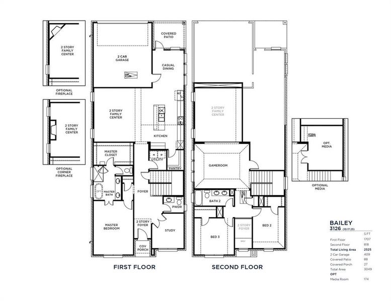 2D floor plan layout of this home in Cottages of Celina, Celina, TX (Image 3). 2D floor plan layout of this home in Cottages of Celina, Celina, TX (Image 3).
