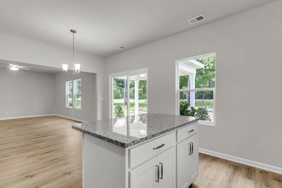 Furnished interior view inside a new home in Fairway Woods at Wyboo, Manning (Image 2). Furnished interior view inside a new home in Fairway Woods at Wyboo, Manning (Image 2).