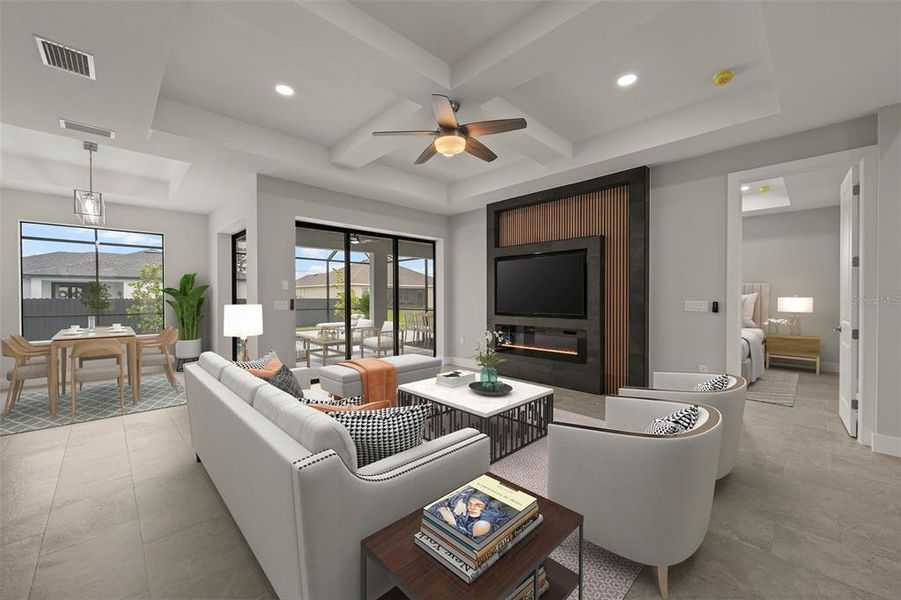 Furnished interior view inside a new home in , Cape Coral (Image 9).
