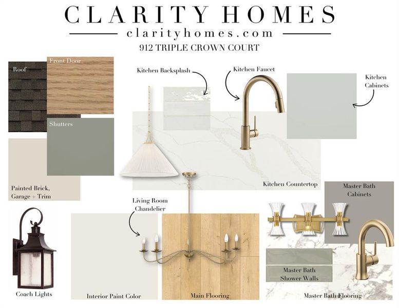Sample of building materials used in homes in Reserves at Trinity, Willow Park (Image 13).