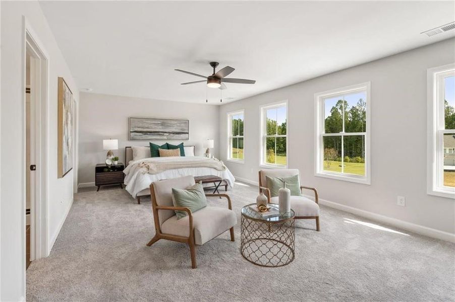 Furnished interior view inside a new home in Wildwood Place, Powder Springs (Image 10).