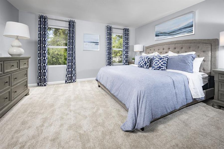 Representative furnished interior of a home built from the Flamingo Ww by Ryan Homes in Kirkwood Grove, Jacksonville (Image 19).