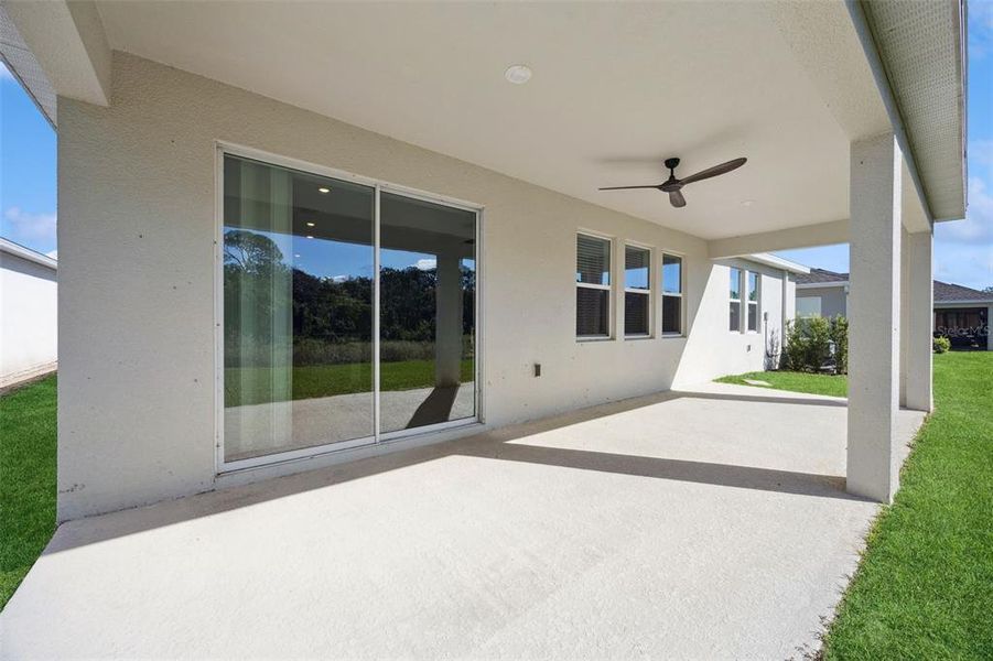 Exterior details and patio area of a home in Pine Glen: Chateau Collection, St. Cloud (Image 3).