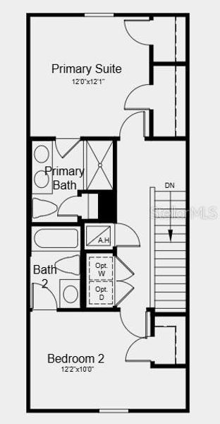 2D floor plan layout of this home in Skye Ranch Community Group Page, Sarasota, FL (Image 5).