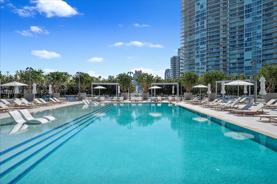 Full-Service Pool at Five Park Miami Beach Full-Service Pool at Five Park Miami Beach