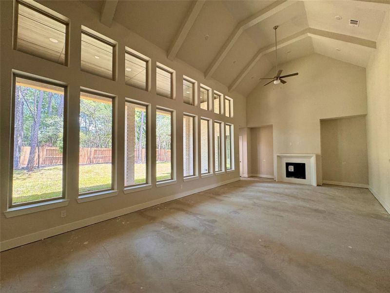 Family Room with Natural Light and Soaring Ceilings!