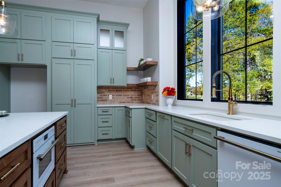 Brick backsplash Brick backsplash