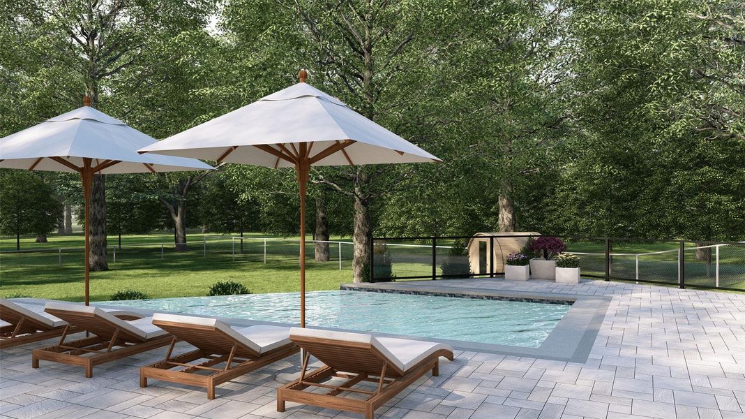 *Virtual rendering of the potential of the backyard *Virtual rendering of the potential of the backyard