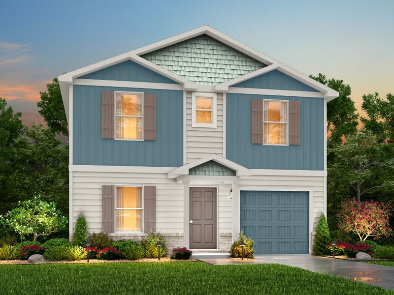 Representative exterior photo of a completed home built from the Shenandoah by National HomeCorp in Summit Place, Eden, NC (Image 2).