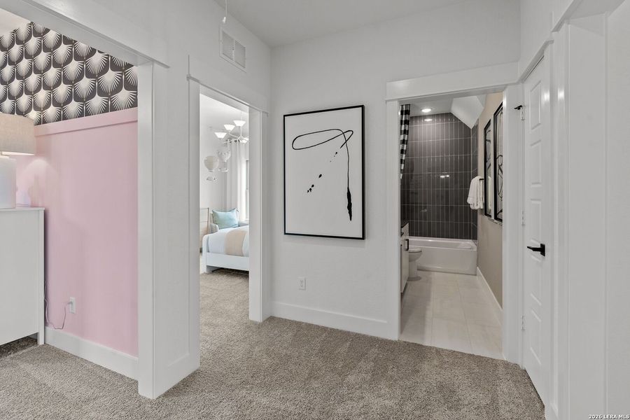 Furnished interior view inside a new home in Bison Ridge, San Antonio (Image 16). Furnished interior view inside a new home in Bison Ridge, San Antonio (Image 16).