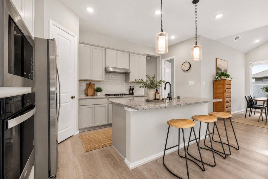 Furnished interior view inside a new home in Pomona, Manvel (Image 5).