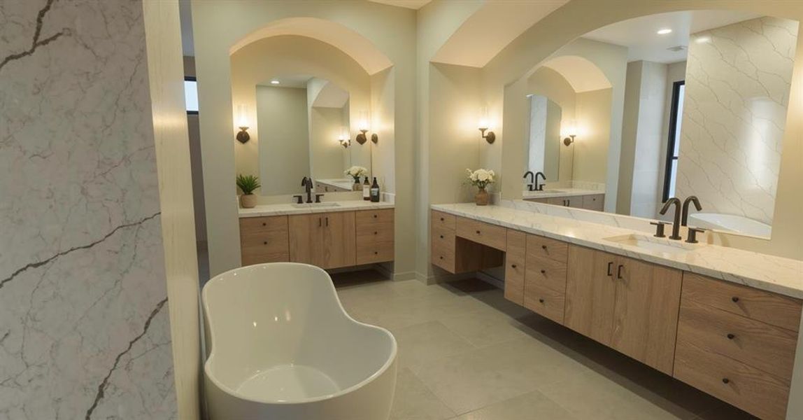 Furnished interior view inside a new home in , Dallas (Image 4).