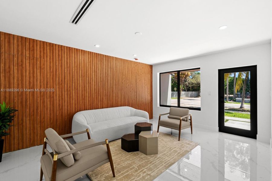 Furnished interior view inside a new home in , Miami (Image 5). Furnished interior view inside a new home in , Miami (Image 5).